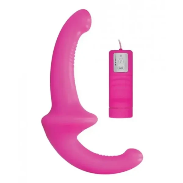 Ouch Vibrating Silicone Strapless Strap On Pink