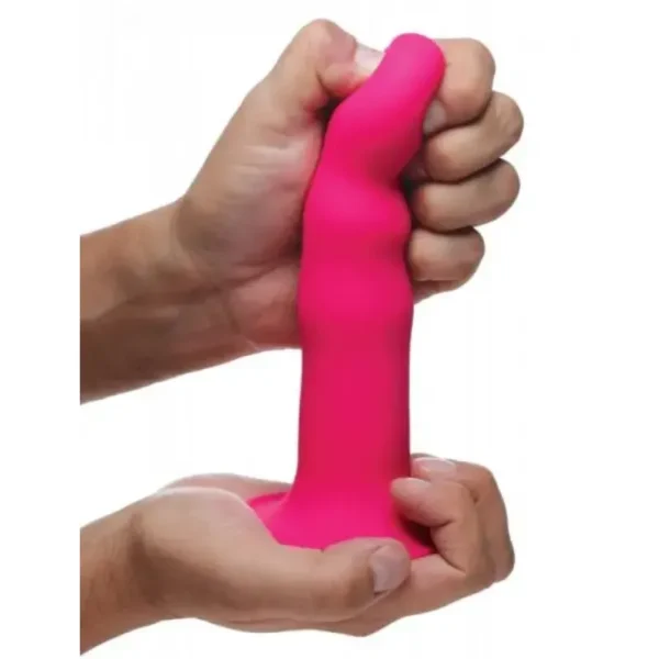 Squeeze-It Squeezable Wavy Dildo Pink