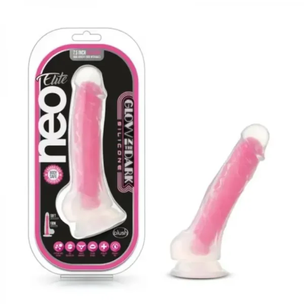 Paradise Glow-in-the-dark 7" Silicone Dual-density Dildo